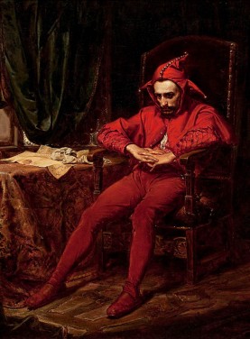 Bookend Stanczyk the fool painted by Jan Matejko