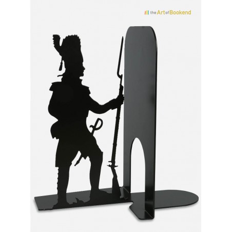 Bookend Grognard on the theme of the soldiers of the great army of Napoleon. A metal laser cut creation. Height 19 cm