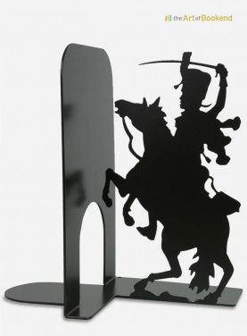 Bookend Hussard on the theme of the soldiers of the great army of Napoleon. A metal laser cut creation. Height 19 cm