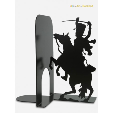Bookend Hussard on the theme of the soldiers of the great army of Napoleon. A metal laser cut creation. Height 19 cm
