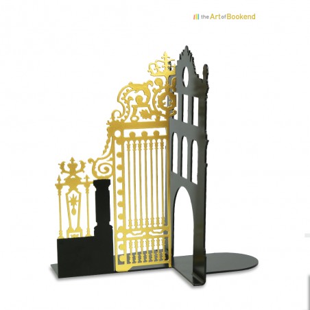 Bookend the Royal Gate Gold left of the Palace of Versailles model left. Colour black/gold. Height 19 cm