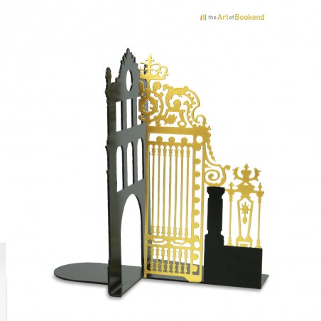 Bookend the Royal Gate Gold left of the Palace of Versailles model right. Colour black/gold. Height 19 cm