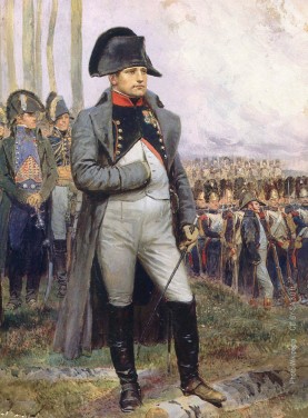Napoléon regardant la parade des grenadiers de la Garde Impériale d'après un tableau de Edouard Detaille