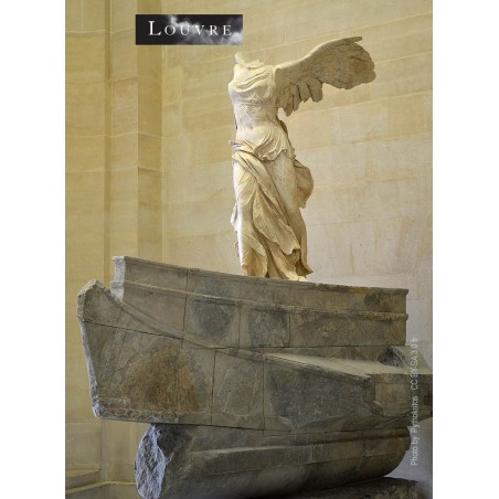 La statue de la déesse grecque de la victoire Nike découverte sur l'île de Samothrace en 1863