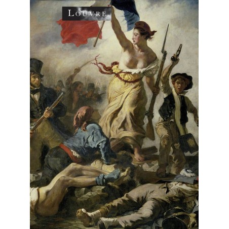 Tableau de Eugène Delacroix qui commémore la révolution française des 27, 28 et 29 juillet 1830. Musée du Louvre