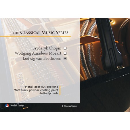 La série Musique Classique - Ludwig van Beethoven. Design Jacques Lahitte © the Art of Bookend