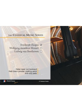 La série Musique Classique - Frédéric Chopin. Design Jacques Lahitte © the Art of Bookend