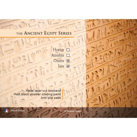 La série Egypte Antique - Isis et Osiris. Design Jacques Lahitte © the Art of Bookend