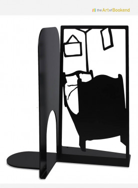Bookend Van Gogh with the famous painting Bedroom in Arles. Metal laser cutting